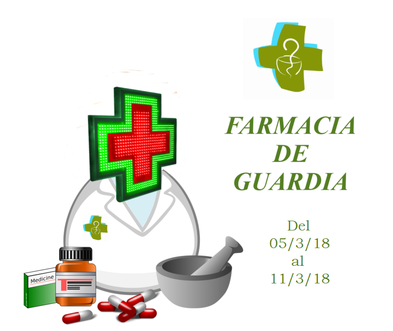 Farmacia de guardia L´Eliana del 5 al 11 de marzo del 2018